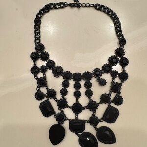 Elegant Black Statement Necklace